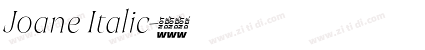 Joane Italic字体转换